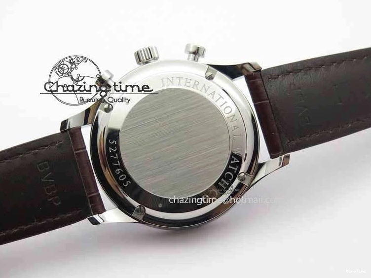 MIROTIME 0507 Portuguese IW3714 Diam ZF V2 1:1 Best Edition White Dial RG Numbers On Brown Leather Strap A79350 (Slim Movement) Fashionable 7246